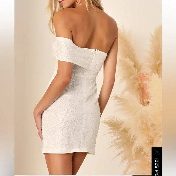 Lulu's White One Shoulder Dress - Picture 5 of 12